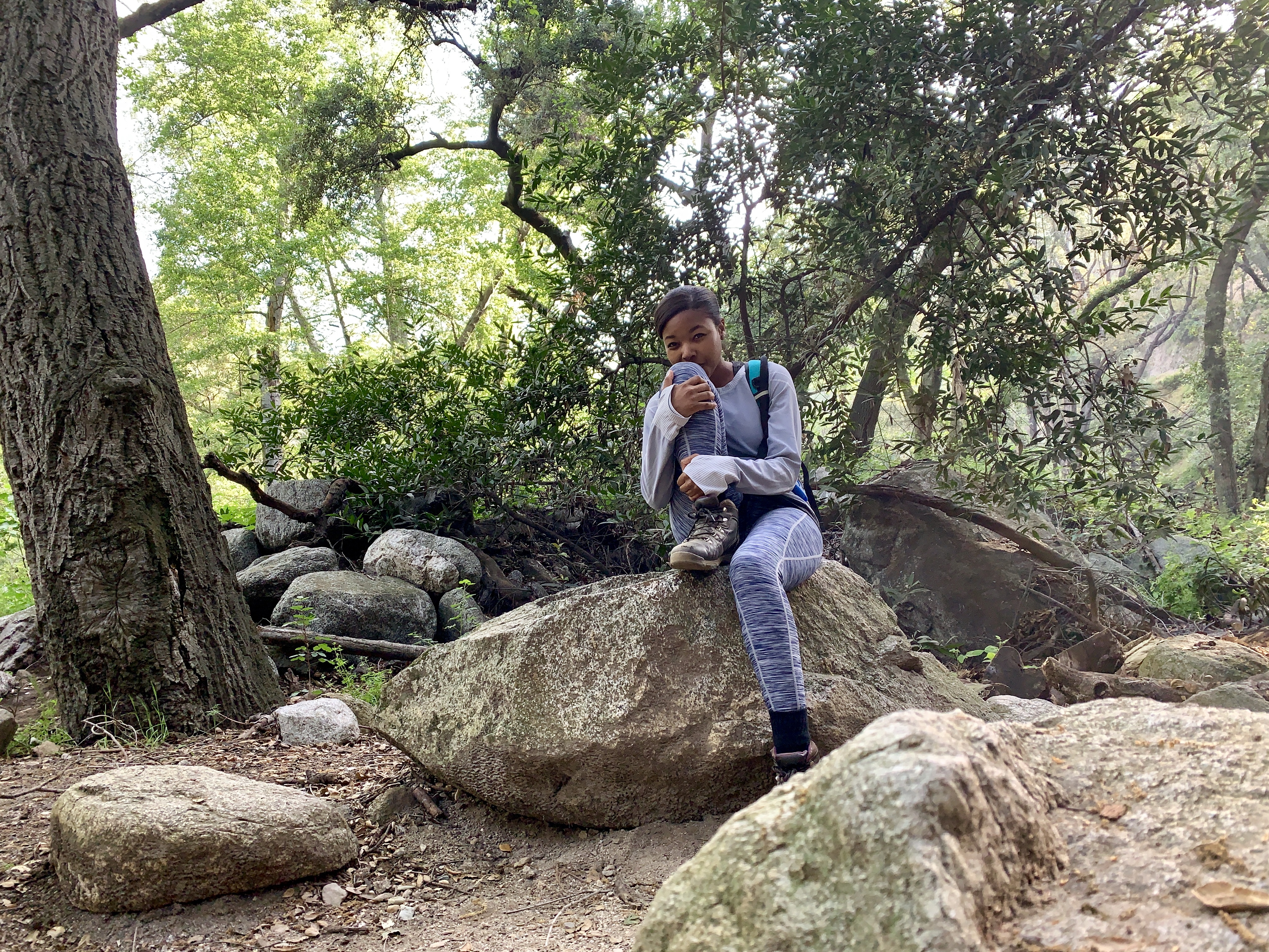 Testing out my selfie stick on my solo hike