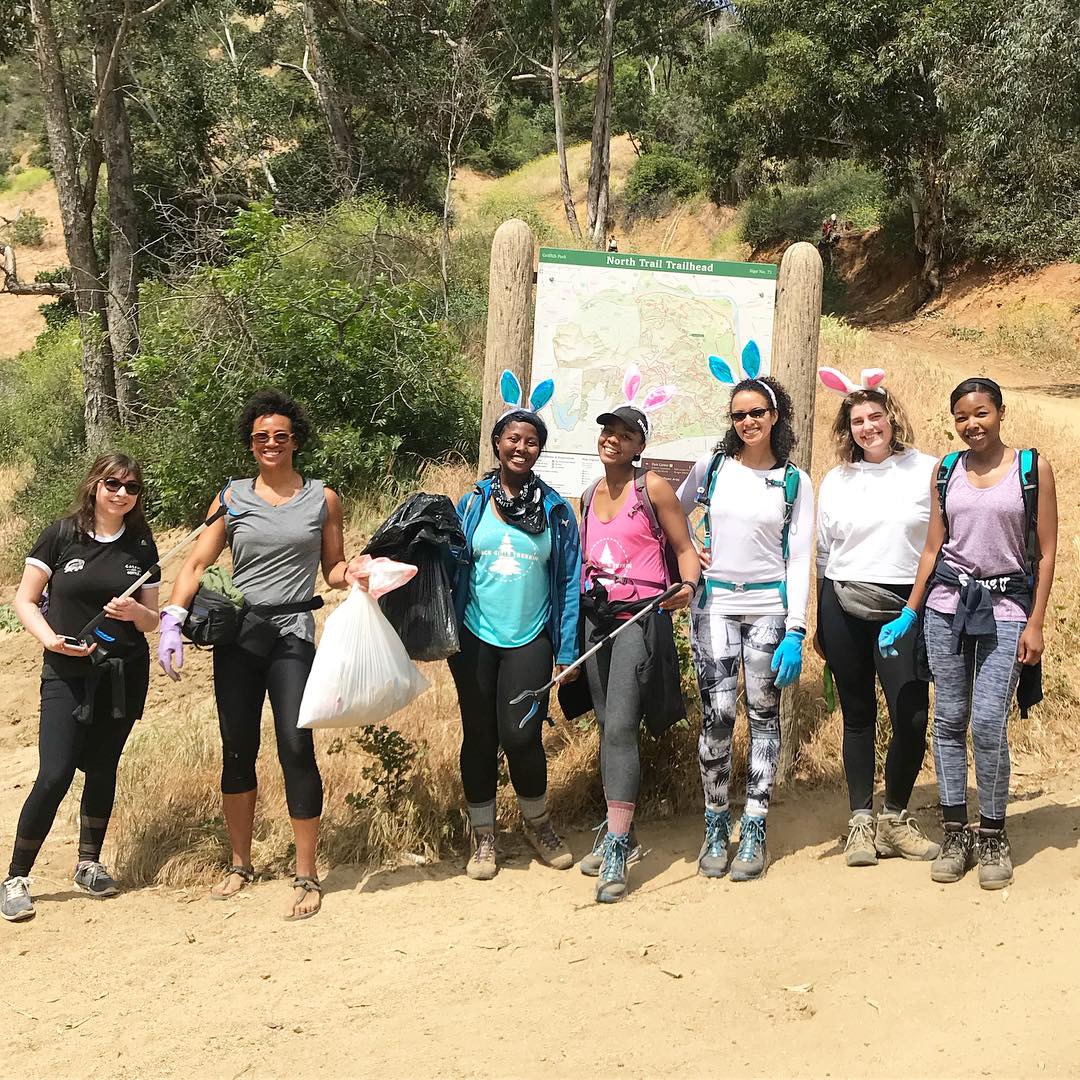 Easter Trash hunt with Black Girls Trekkin' in Los Angeles, CA's Griffith Park.